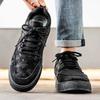 Round Tip Zimni High Black Boots Sneakers Men Genuine High Top Canvas Shoes Men Sport Play Sapatilla Tenys Baskette Nice