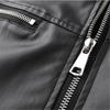 Spring High Quality Men's PU Leather Jacket Motorcycles Zipper Casual Stand Collar Leather Outwear Male Moto Biker Loose Coat