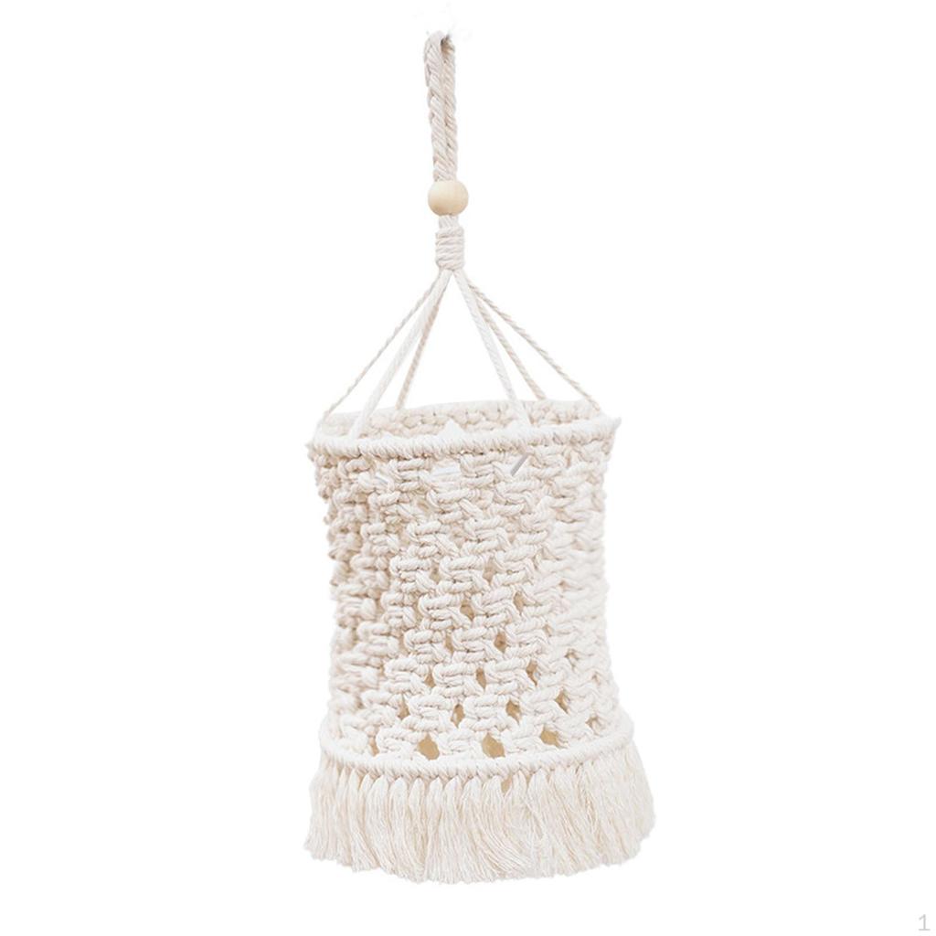 Bohemian Light Shade Hanging Pendant Cover Macrame Lampshade Boho Lamp for Coffee