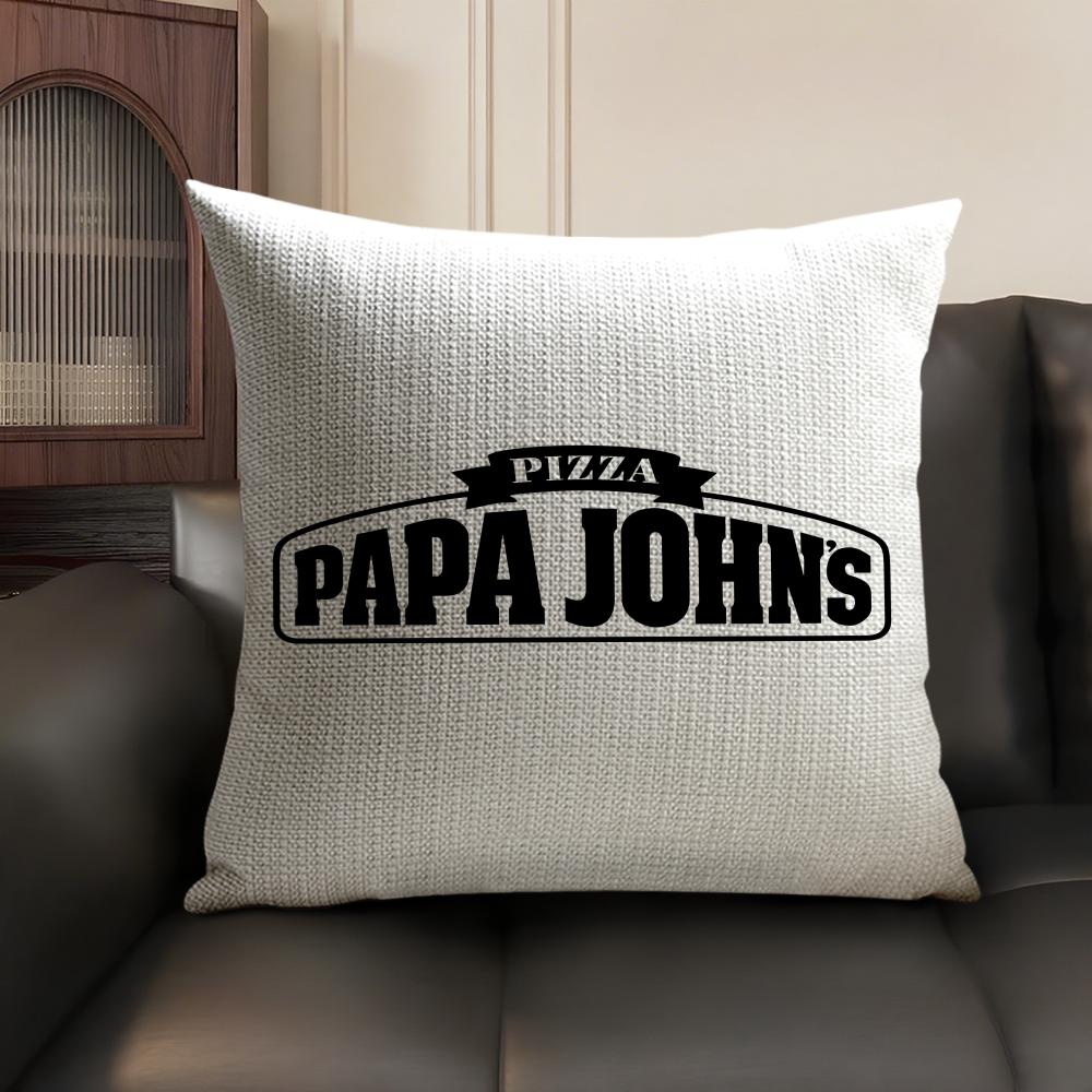Brand P-Papa J-John'S Cushion Cover Summer Breathable Linen Organic Fabric Double-Sided Printing Sofa Pillow Case Home Decor