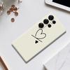 For Samsung Galaxy S25 Ultra Case Black Love Pattern Printing Straight Edge TPU Phone Back Cover