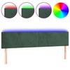 VidaXL Tête de Lit à LED Meuble de Chambre à Coucher Accessoire de Lit Double Tête de Cadre de Lit Intérieur Vert Foncé 3121395