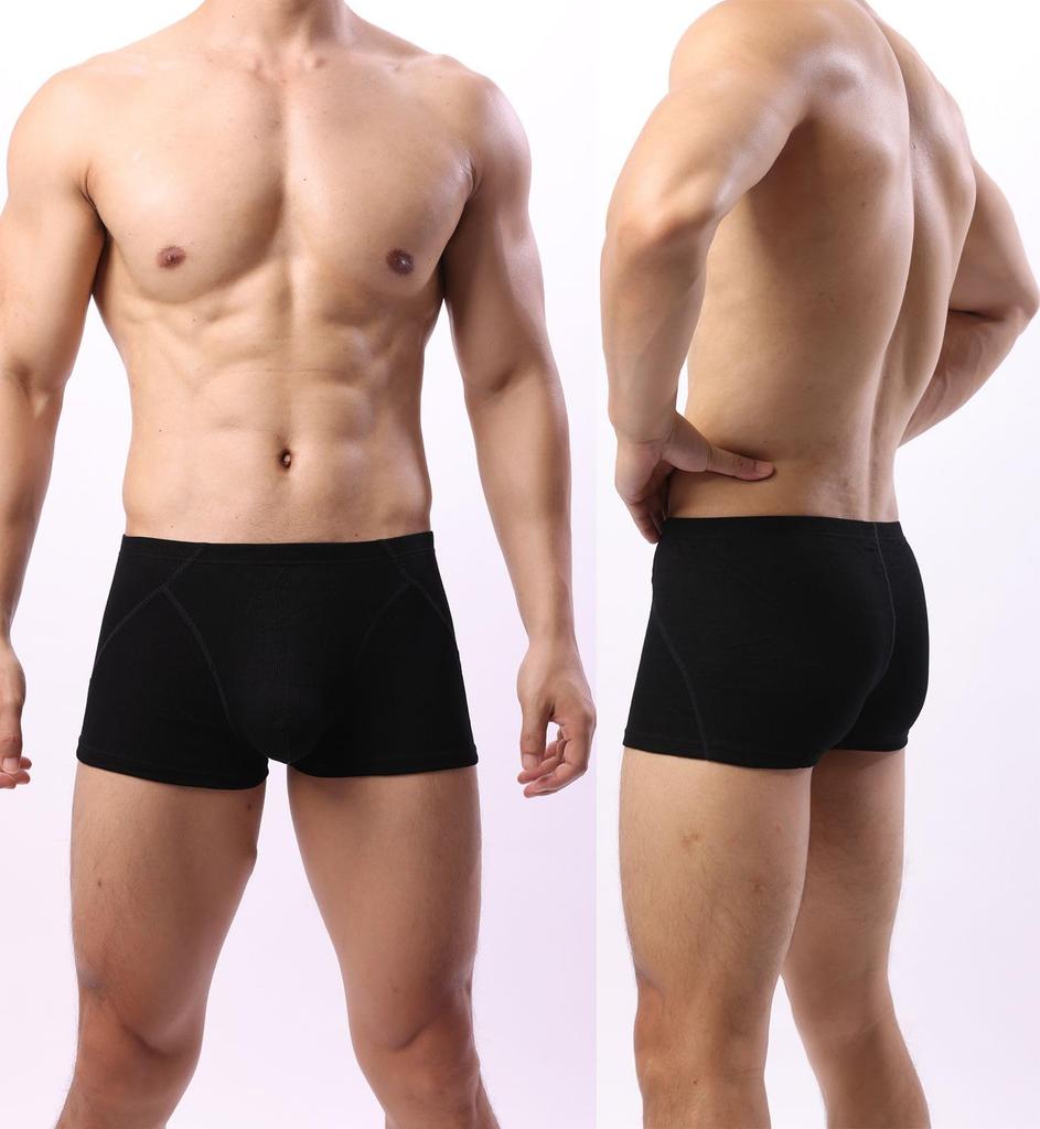 Whaninti Boxershorts mit verstärktem weichem Bundgröße Herren Low-Rise (4 Packung), Leicht, Schweißableitend, Schnelltrocknend, Atmungsaktiv, U-förmige Rippen,