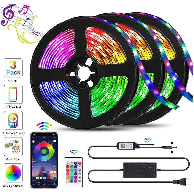 Waterproof 12V LED Light Strip with 5050 RGB Seven-Color Options