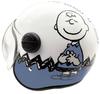 Snoopy Charlie Brown Open Face Jet Helmet with UV Shield & (Blue)