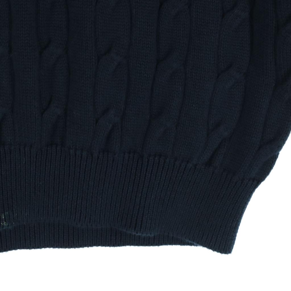 Brooks Brothers Fisherman Long sleeve High-neck half-zip cable knit cotton knit Women Used