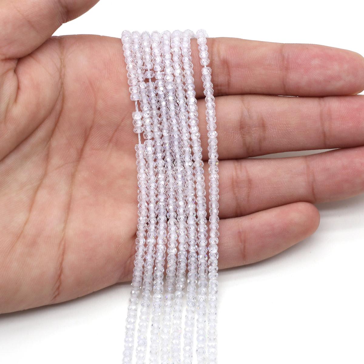 

Бусины из натурального камня, циркон, овальные граненые бусины, подвески для изготовления ювелирных изделий, ожерелье, браслет, серьги, аксессуары 2x3mm