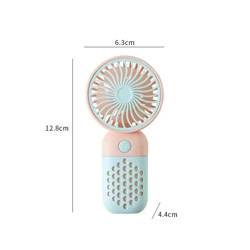 2024 New Handheld Charging Fan Cartoon Cute Small Student Charging Small Fan Portable Mini USB Fan Mini Pocket
