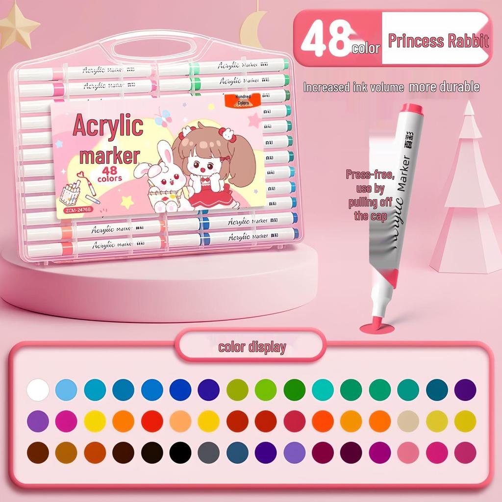 Non-Toxic True Color Astronaut Acrylic Marker Pen - Washable Brush for Children's Graffiti Art