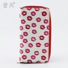 New polka dot lips women's PU long wallet, wallet clutch