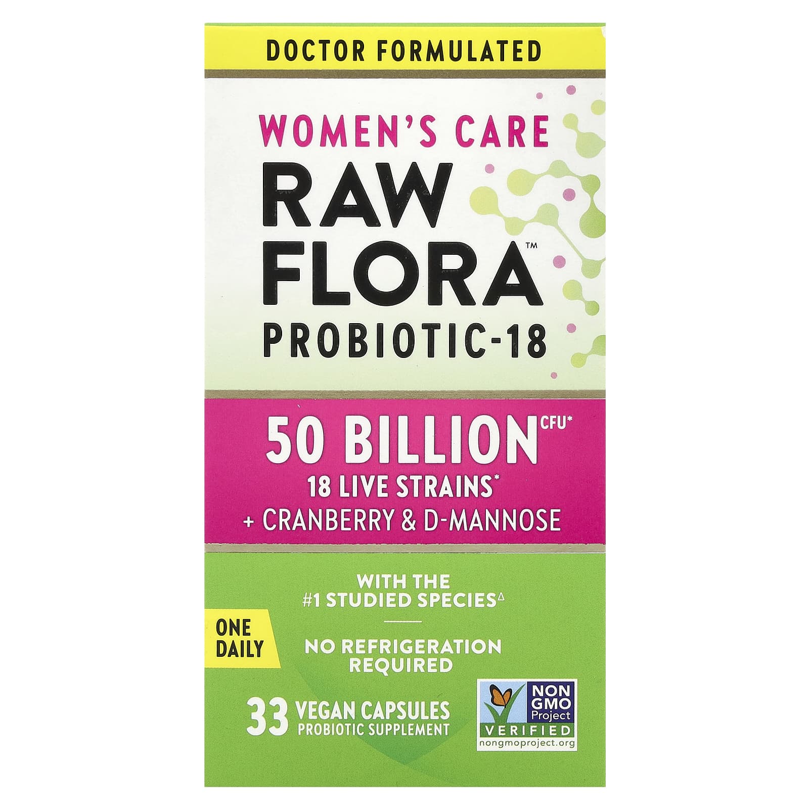 

Nature S Truth, Women S Care, Raw Flora™ Probiotic-18, 33 Veggie Caps