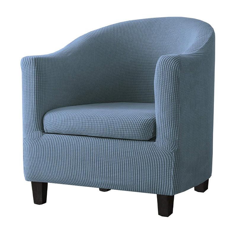 

Home Decor 2 Pcs/set Club Tub Chair Cover Solid Color Armchair Slipcover Elastic Sofa Slipcovers with Cushion Cover Living Room