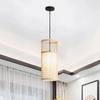 Japanese Style Hand Woven Bamboo Chandelier 18X42CM Bedroom Living Room Bamboo Art Ceiling Hanging Lamp E27 Indoor Pendant Light