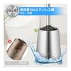 SUS304 Brushed SUS304 Stainless Steel Toilet Brush Silicone Toilet Bowl Brush Cleaning Brush Caddy Silver