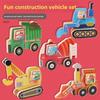 Wooden Childrens Educational Puzzle With Cartoon Vehicles For Early Learning And Cognitive Development