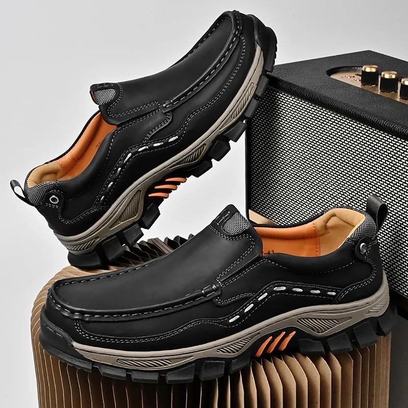 Fashion Fashion Trendy Male Driving Shoes Versatile Non-slip Hiking Shoes Comfortable Outdoor Men's Loafers Moccasins Treking Footwear