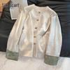 Women's New Chinese Style Jacquard Frog Button Jacket
