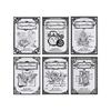 Vintage Tracing Paper Stickers - 20pcs Semi-Transparent English Decals for Journal & Scrapbooking
