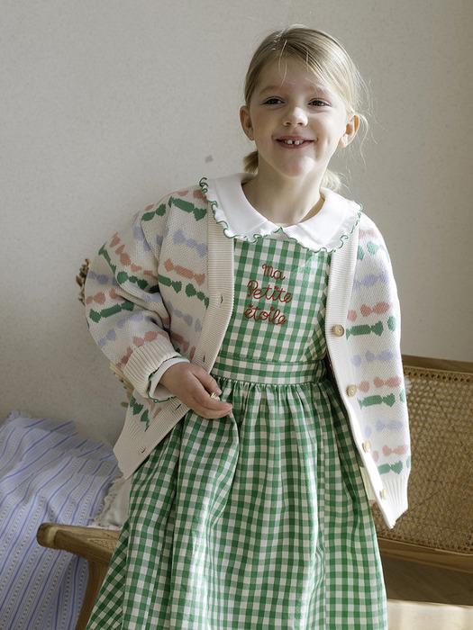 MY LITTLE STAR French Check One-Piece_Green XS(85~95cm)