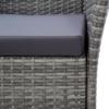 9 Piece Garden Dining Set with Cushions Poly Rattan Gray