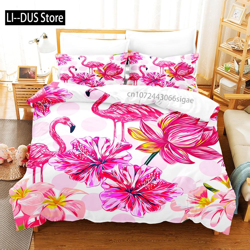 Firebird Bedding Set Single Twin Full Queen King Size Flamingo ed Set Aldult Kid Bedroom Duvetcover Sets 3D Anime Animal 037
