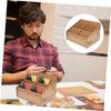 Garneck Wooden Card Case, Light Brown, Storage Case for Trading Decks, Card Box, Card Case