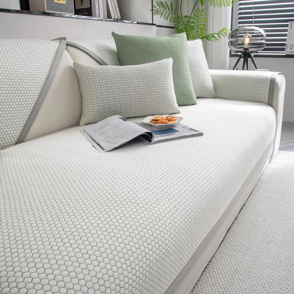 

Летняя подушка для дивана Ice Silk, подушка для дивана, современная, прохладная, освежающая, однотонная, нескользящая, чехол для дивана, полотенце для спинки 70x70