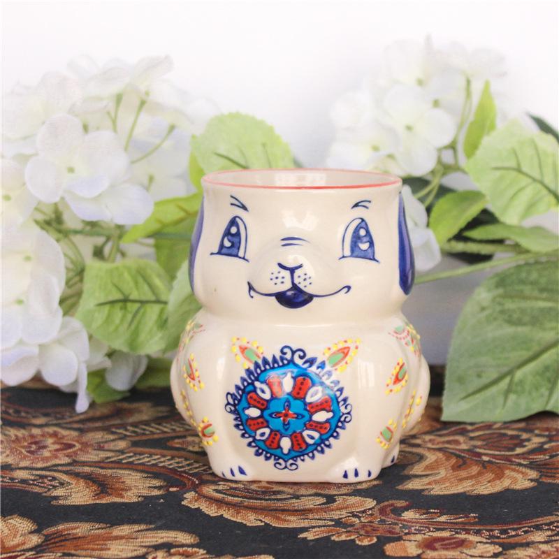 Hand-Painted Pastoral Owl Mug with Handle 