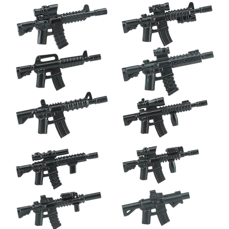 Army WWII Soldier Figure Armaments Brick Playset Gatling M2 Heavy Machine Aviation Gun NSV Bullet Chain Mortar ZB53 Toys Playsetss T12