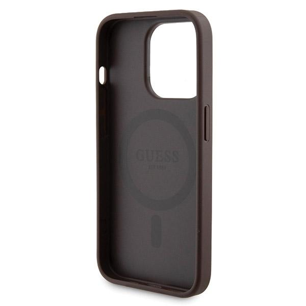 Set Guess Gubpm5P15X4Gemgw Iphone15 Pro Max 6.7 Hardcase + Powerbank 5000Mah Magsafe Brown 4G Metal Logo