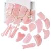 Natural Rose Quartz Jade Gua Sha Board Acupuncture Massage Facial Gouache Pink Quartz Massage Face LiftingStone Guasha Scraping