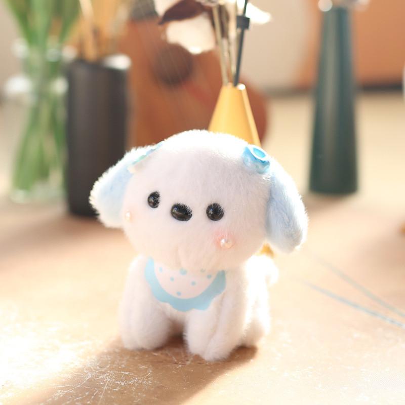 Small Soft Dog Plush Keychain Cute Cartoon Bag Accessory Children Doll Gift