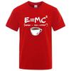 Summer Men's T-shirt 100% Cotton Casual Funny Energy=Milk+Coffee Print Men Cool Loose O-neck Tops For Men Short Sleeve Male Tees