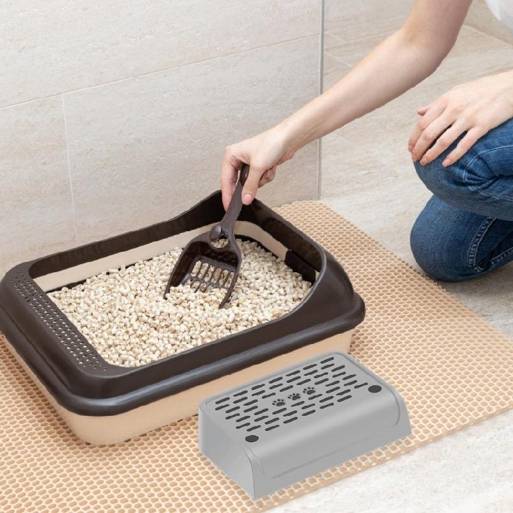 Sicherheits- Katzenstreu-Stufenmatte Trittrampe Hocker Mit Anti-Rutsch-Oberflächen Einfache Montage Auffangmatte für Katzenklo