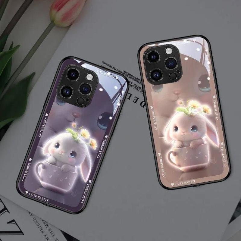 LED Phone Cover - Auto Flashing for Calls/Music with Tempered Glass Protection