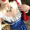 Diamond-encrusted flower fringed pendant necklace medieval vintage light luxury collarbone chain niche temperament high-end jewelry