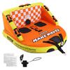 Towable Tube for Boating, 1-2 Riders Inflatable Towable Tubes with Deck Seats and Backrest, 340 Lbs Water Sport Tube for Boat To Pull, Full Nylon