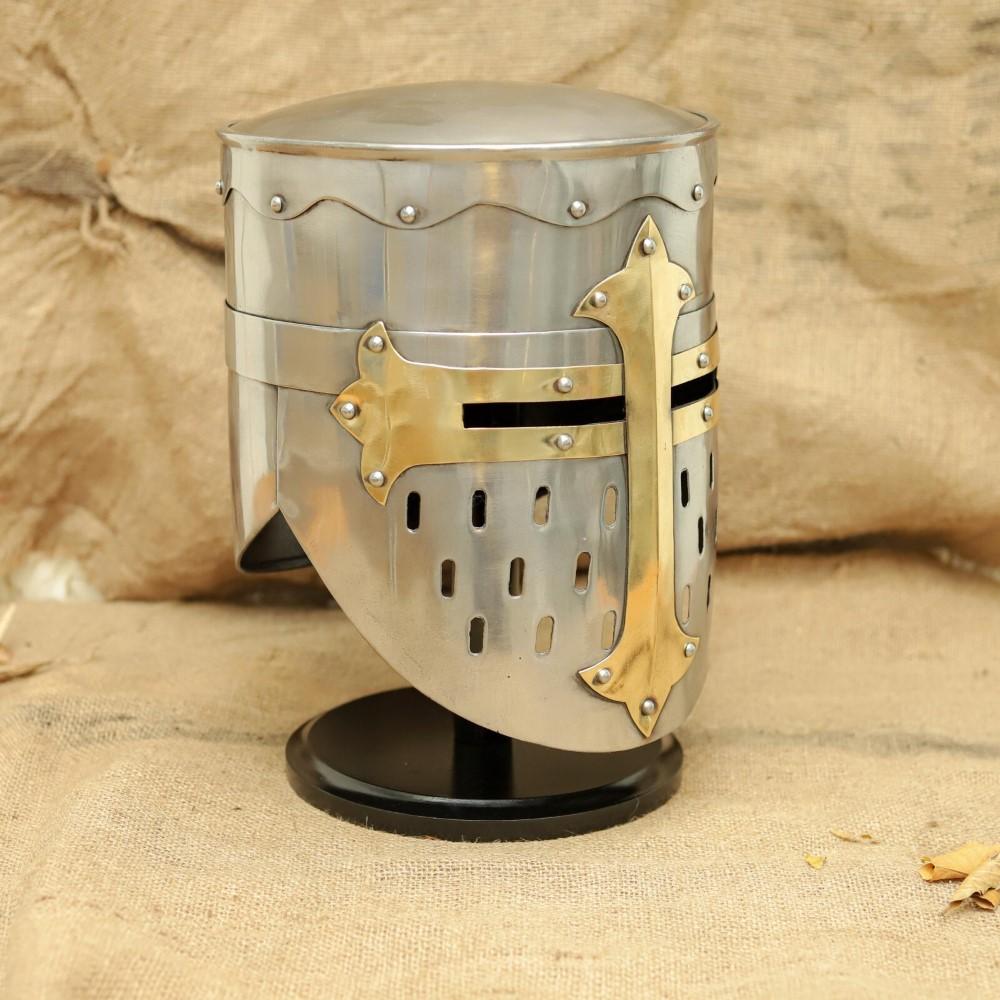 Medieval Templar Knight Helmet Larp Armour Helmet Battle Warrior Helmet Gift New