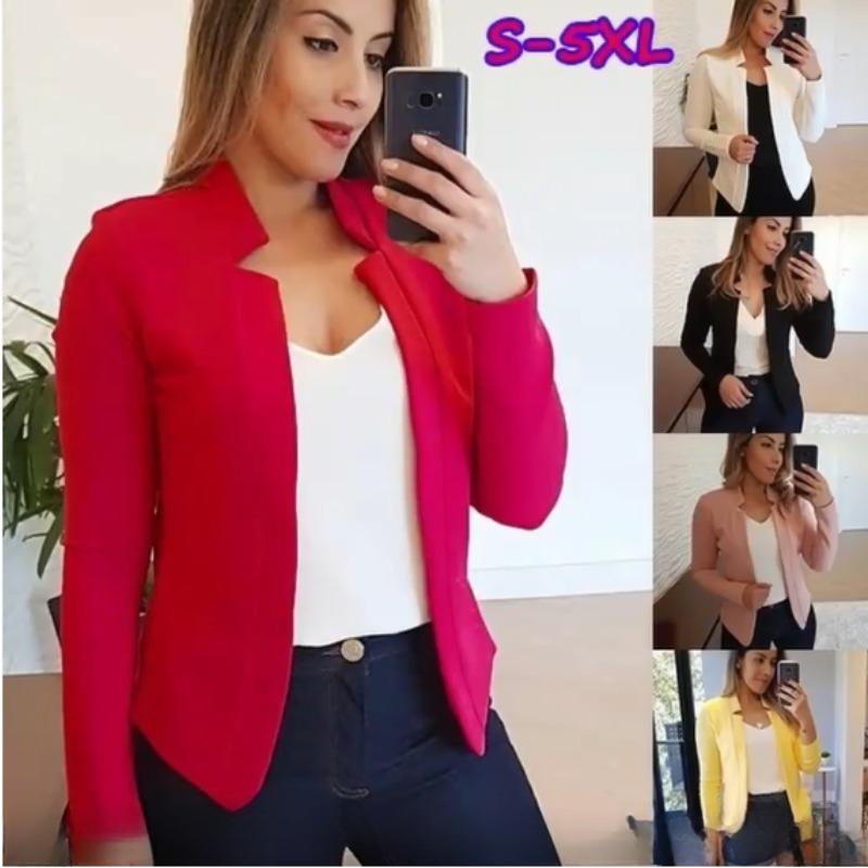 Primavera Estate Moda Donna Abbigliamento Tinta Unita Temperamento Manica Corta Giacca Abito Casual Versatile Abito