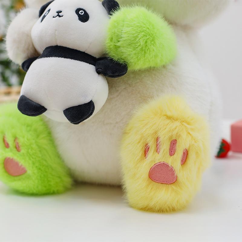 Cute meow bear plush toy children sleeping pillow ring exchange doll girl birthday gift