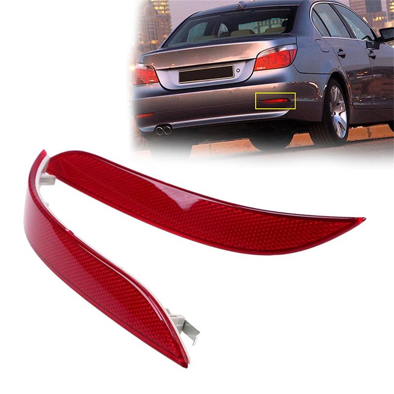 Car Rear Bumper Reflector Light 63146915040 63146915039 for BMW 5 Series E60 Sedan 2003-2007 2006 2005 2004 Pre-facelift left