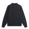 Li-Ning Casual Minimalist Solid Color Pullover Long Sleeve Polo Shirt Men tops Black APLV447-2