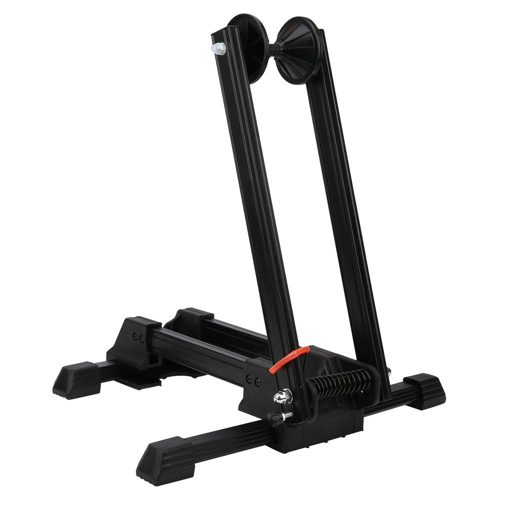 Bicycle Foldable Wheel Stand Holder Mountain Bike Floor Parking Rack Repair SupportBlack