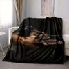 1Pc German Shepherd Profile Blanket Soft And Comfortable Casual Warm Camping Travel Christmas Halloween Xmas Gift M92856