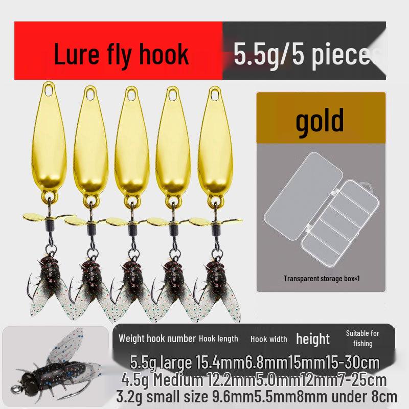 Propeller Spinner Fly Fishing Lure - Micro Soft Bait Hook for White Mouth Fishing