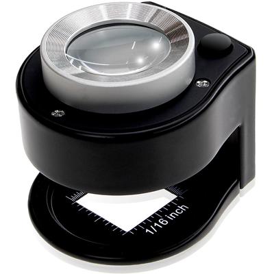 Lupa PhoenixLoupe s LED pruhy, stojan na měření lnu, měřicí lupa s 2 typy zvětšení, palce, dodává se se speciálním pouzdrem, záruka 45