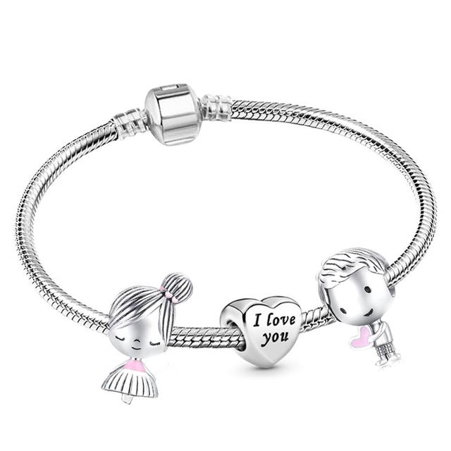 

Love You Forever бусы браслеты-подвески элегантный серебряный цвет браслеты-цепочки в виде змеи для женщин любовник ювелирные изделия подарок специальное предложение 21cm