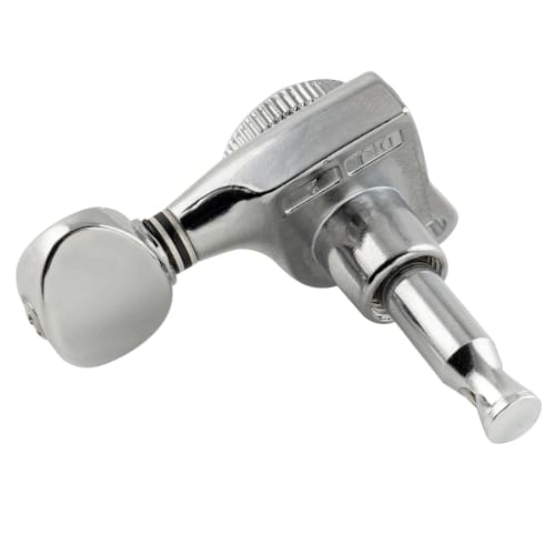 Musiclily Pro 6-String Locking Tuners for ST Strat/TL Telecaster Electric Guitars, Chrome Oval Buttons