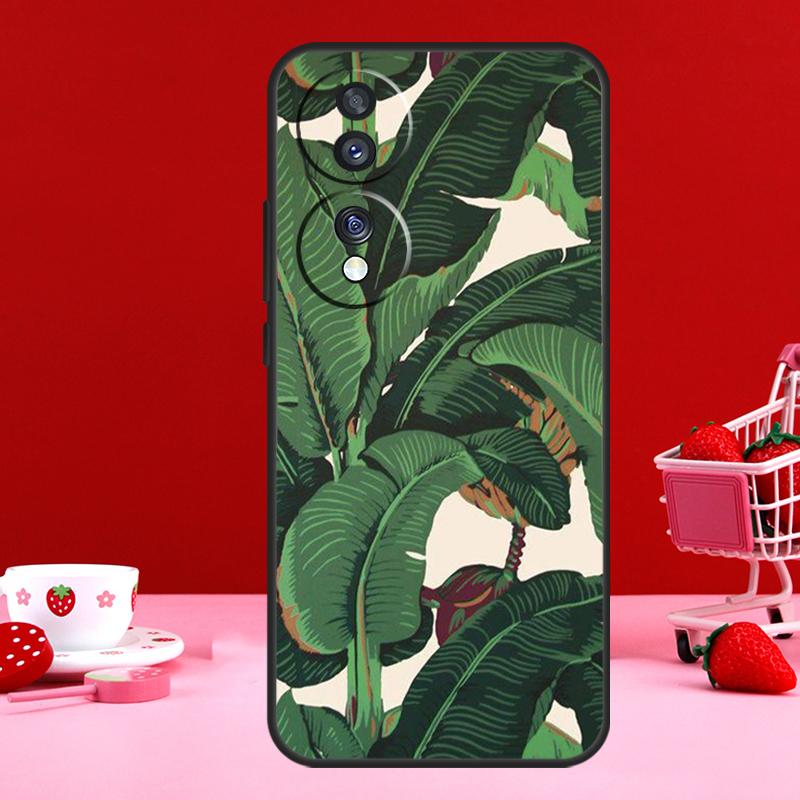 Banana Leaf Case For Honor 90 Lite 70 50 Magic 6 Pro 5 Lite X6 X7 X8 X9 X6a X7a X8a X9a X9b X8b Cover
