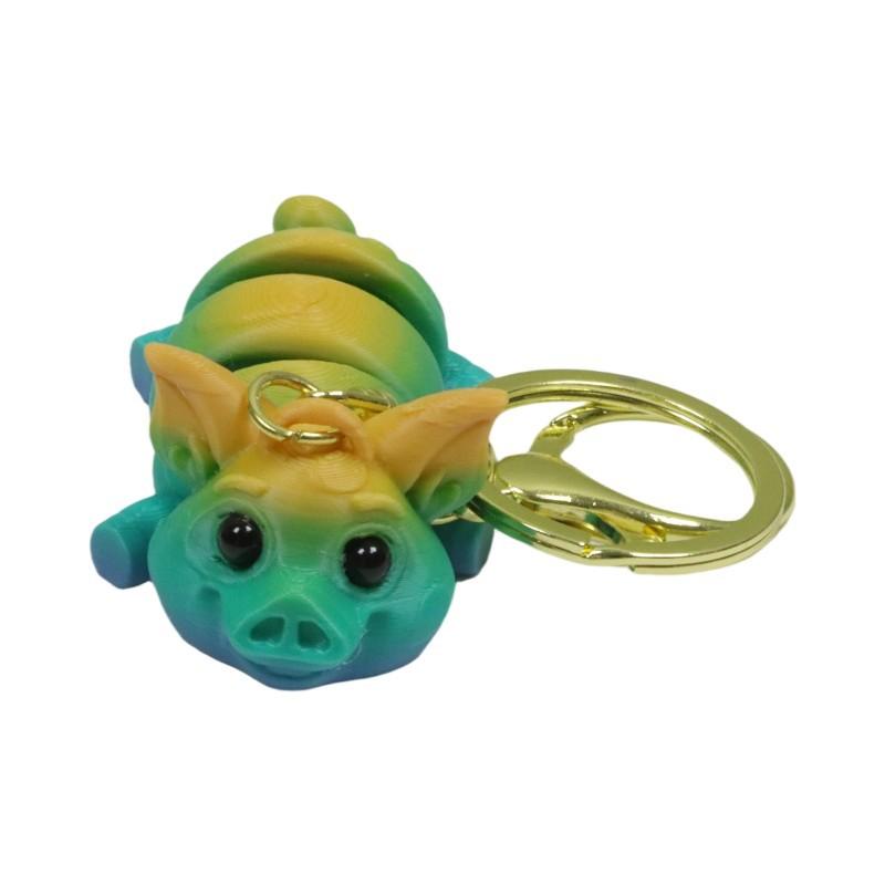 

3D Printed Piggy Figures Keychain Jewelry Crafts Joint Movable Ornaments Backpack Hanging Decorations Relaxation Animal Plaything